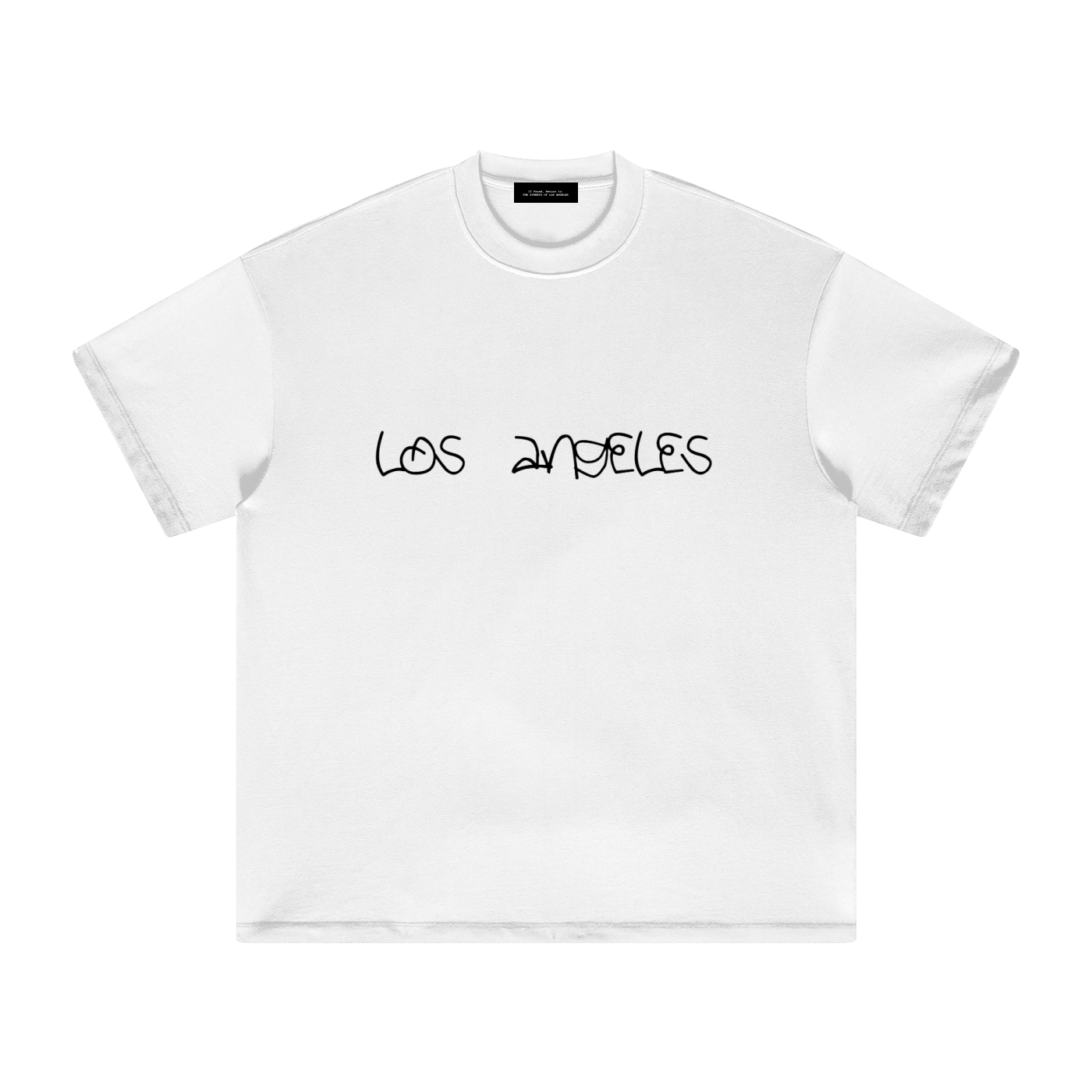 NON CROP- LA REP TEE. Heavyweight